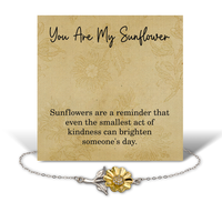 Load image into Gallery viewer, You Are My Sunflower Bracelet – Gold Plated 925 Sterling Silver Appreciation Gift – front view

