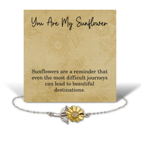 Load image into Gallery viewer, You Are My Sunflower Bracelet – Gold Plated 925 Sterling Silver Inspirational Gift for Women – front view
