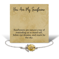 Load image into Gallery viewer, You Are My Sunflower Bracelet – Graduation or New Beginnings Gift for Her – front view
