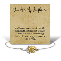 Load image into Gallery viewer, You Are My Sunflower Bracelet – Self-Care and Personal Growth Gift for Her – front view
