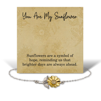 Load image into Gallery viewer, You Are My Sunflower Bracelet – Sunflower Gifts for Women with Meaning – front view
