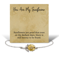 Load image into Gallery viewer, You Are My Sunflower Bracelet – Sunflower Jewelry for Women – Inspirational Gift Bracelet for Finding Beauty in Hard Times – front view
