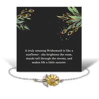 Load image into Gallery viewer, Sunflower Bracelet for Bridesmaid - Birthday Gifts for Bridesmaid - Christmas Gifts for Bridesmaid – front view
