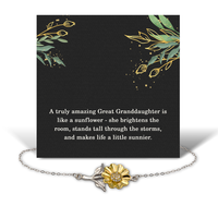 Load image into Gallery viewer, Sunflower Bracelet for Great Granddaughter - Birthday Gifts for Great Granddaughter - Christmas Gifts for Great Granddaughter – front view
