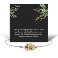 Load image into Gallery viewer, Sunflower Bracelet for Identical Twin - Birthday Gifts for Identical Twin - Christmas Gifts for Identical Twin – front view
