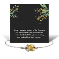Load image into Gallery viewer, Sunflower Bracelet for Mother of the Groom - Birthday Gifts for Mother of the Groom - Christmas Gifts for Mother of the Groom – front view
