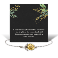 Load image into Gallery viewer, Sunflower Bracelet for Mum - Birthday Gifts for Mum - Christmas Gifts for Mum – front view
