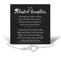Load image into Gallery viewer, Birthday Gifts for Adopted Daughter - Adopted Daughter Bracelet for Women - Adopted Daughter Infinity Heart Bracelet – front view
