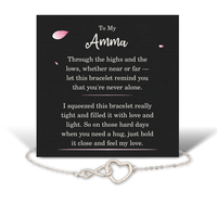 Load image into Gallery viewer, Birthday Gifts for Amma - Amma Bracelet for Women - Amma Infinity Heart Bracelet – front view
