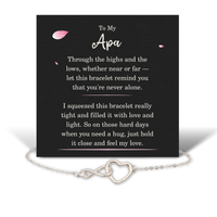 Load image into Gallery viewer, Birthday Gifts for Apa - Apa Bracelet for Women - Apa Infinity Heart Bracelet – front view
