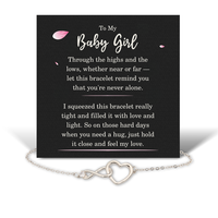 Load image into Gallery viewer, Birthday Gifts for Baby Girl - Baby Girl Bracelet for Women - Baby Girl Infinity Heart Bracelet – front view

