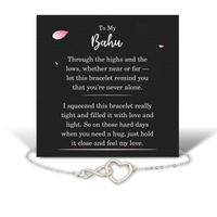 Load image into Gallery viewer, Birthday Gifts for Bahu - Bahu Bracelet for Women - Bahu Infinity Heart Bracelet – front view
