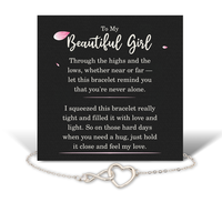 Load image into Gallery viewer, Birthday Gifts for Beautiful Girl - Beautiful Girl Bracelet for Women - Beautiful Girl Infinity Heart Bracelet – front view
