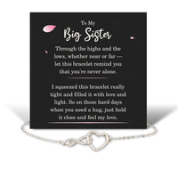 Load image into Gallery viewer, Birthday Gifts for Big Sister - Big Sister Bracelet for Women - Big Sister Infinity Heart Bracelet – front view
