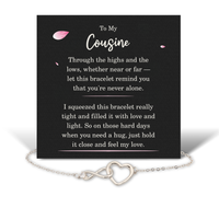 Load image into Gallery viewer, Birthday Gifts for Cousine - Cousine Bracelet for Women - Cousine Infinity Heart Bracelet – front view
