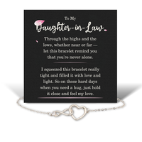 Load image into Gallery viewer, Birthday Gifts for Daughter-in-Law - Daughter-in-Law Bracelet for Women - Daughter-in-Law Infinity Heart Bracelet – front view

