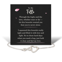 Load image into Gallery viewer, Birthday Gifts for Fille - Fille Bracelet for Women - Fille Infinity Heart Bracelet – front view
