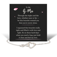 Load image into Gallery viewer, Birthday Gifts for G-Ma - G-Ma Bracelet for Women - G-Ma Infinity Heart Bracelet – front view
