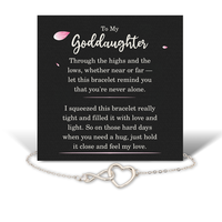 Load image into Gallery viewer, Birthday Gifts for Goddaughter - Goddaughter Bracelet for Women - Goddaughter Infinity Heart Bracelet – front view
