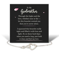 Load image into Gallery viewer, Birthday Gifts for Godmother - Godmother Bracelet for Women - Godmother Infinity Heart Bracelet – front view

