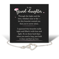 Load image into Gallery viewer, Birthday Gifts for Grand-daughter - Grand-daughter Bracelet for Women - Grand-daughter Infinity Heart Bracelet – front view
