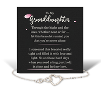 Load image into Gallery viewer, Birthday Gifts for Granddaughter - Granddaughter Bracelet for Women - Granddaughter Infinity Heart Bracelet – front view
