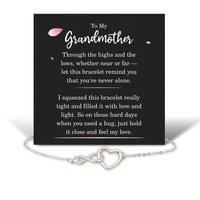 Load image into Gallery viewer, Birthday Gifts for Grandmother - Grandmother Bracelet for Women - Grandmother Infinity Heart Bracelet – front view
