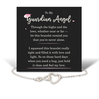 Load image into Gallery viewer, Birthday Gifts for Guardian Angel - Guardian Angel Bracelet for Women - Guardian Angel Infinity Heart Bracelet – front view
