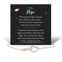 Load image into Gallery viewer, Birthday Gifts for Hija - Hija Bracelet for Women - Hija Infinity Heart Bracelet – front view
