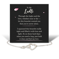 Load image into Gallery viewer, Birthday Gifts for Ladli - Ladli Bracelet for Women - Ladli Infinity Heart Bracelet – front view

