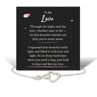 Load image into Gallery viewer, Birthday Gifts for Love - Love Bracelet for Women - Love Infinity Heart Bracelet – front view
