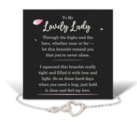 Load image into Gallery viewer, Birthday Gifts for Lovely Lady - Lovely Lady Bracelet for Women - Lovely Lady Infinity Heart Bracelet – front view
