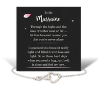 Load image into Gallery viewer, Birthday Gifts for Marraine - Marraine Bracelet for Women - Marraine Infinity Heart Bracelet – front view
