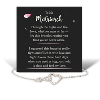 Load image into Gallery viewer, Birthday Gifts for Matriarch - Matriarch Bracelet for Women - Matriarch Infinity Heart Bracelet – front view
