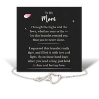 Load image into Gallery viewer, Birthday Gifts for Mom - Mom Bracelet for Women - Mom Infinity Heart Bracelet – front view
