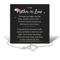 Load image into Gallery viewer, Birthday Gifts for Mother-in-Law - Mother-in-Law Bracelet for Women - Mother-in-Law Infinity Heart Bracelet – front view
