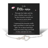 Load image into Gallery viewer, Birthday Gifts for Petite-niece - Petite-niece Bracelet for Women - Petite-niece Infinity Heart Bracelet – front view
