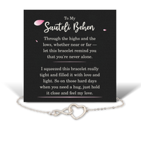 Load image into Gallery viewer, Birthday Gifts for Sauteli Behen - Sauteli Behen Bracelet for Women - Sauteli Behen Infinity Heart Bracelet – front view

