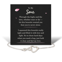 Load image into Gallery viewer, Birthday Gifts for Soeur - Soeur Bracelet for Women - Soeur Infinity Heart Bracelet – front view
