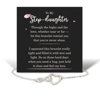 Load image into Gallery viewer, Birthday Gifts for Step-daughter - Step-daughter Bracelet for Women - Step-daughter Infinity Heart Bracelet – front view
