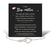 Load image into Gallery viewer, Birthday Gifts for Step-mother - Step-mother Bracelet for Women - Step-mother Infinity Heart Bracelet – front view
