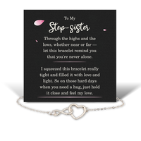 Load image into Gallery viewer, Birthday Gifts for Step-sister - Step-sister Bracelet for Women - Step-sister Infinity Heart Bracelet – front view
