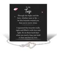 Load image into Gallery viewer, Birthday Gifts for Taiji - Taiji Bracelet for Women - Taiji Infinity Heart Bracelet – front view
