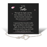 Load image into Gallery viewer, Birthday Gifts for Tante - Tante Bracelet for Women - Tante Infinity Heart Bracelet – front view
