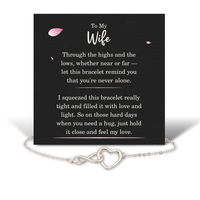 Load image into Gallery viewer, Birthday Gifts for Wife - Wife Bracelet for Women - Wife Infinity Heart Bracelet – front view
