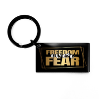 Load image into Gallery viewer, Freedom Over Fear Keychain Mantra – front view
