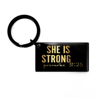 Load image into Gallery viewer, She Is Strong New Keychain – front view

