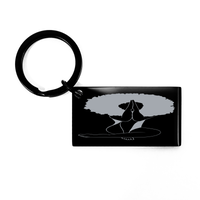 Load image into Gallery viewer, Afro Diva Keychain African American Black Woman Silhouette Key chain – front view

