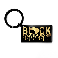 Load image into Gallery viewer, Black Excellence Keychain – front view
