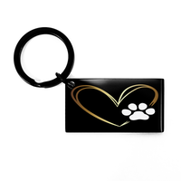 Load image into Gallery viewer, Love Dog Cat Keychain – front view
